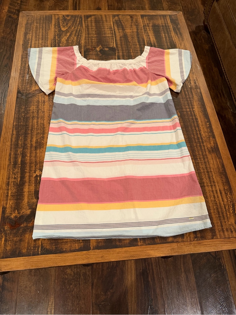 Tommy Hilfiger Multicolor Off-Shoulder Striped Mini Dress